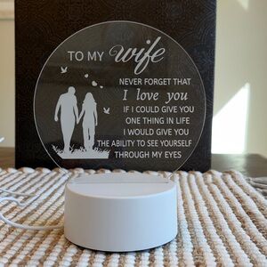 Romantic Acrylic Plaque for Wife